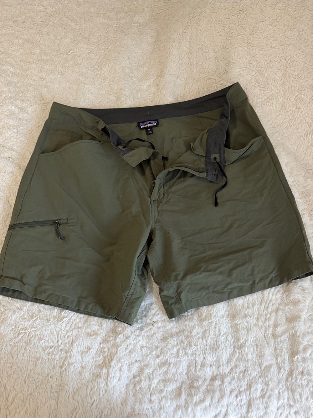 Patagonia Men's Olive Drab Lightweight Outdoor Shorts